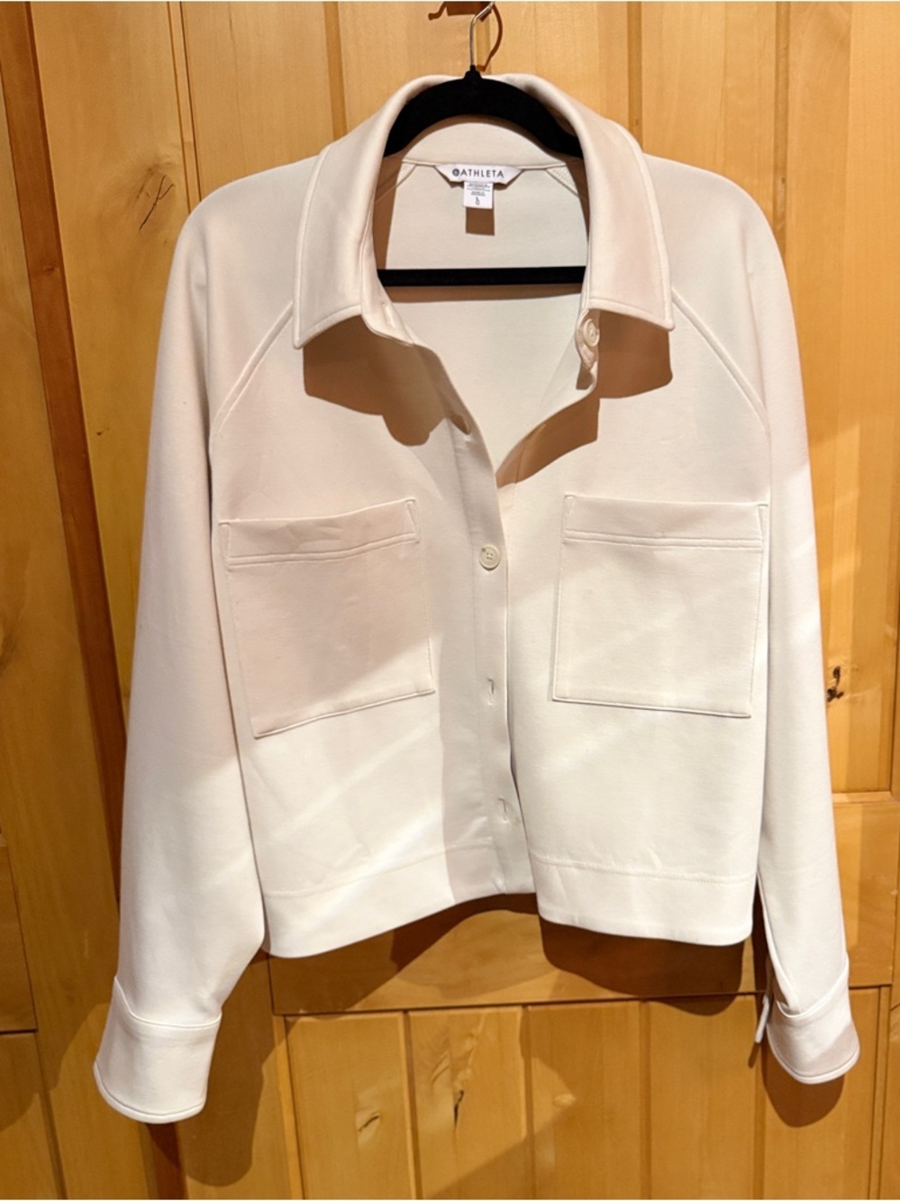 Athleta “Allure” Classic Women's White Button-Front Jacket - Picture 3 of 10